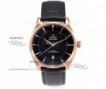 TW Factory Replica Omega Seamaster Watches For Men - Black Dial with Rose Gold Watch Case